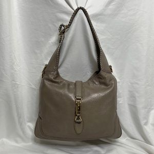 Gucci Metallic Jackie O Leather Hobo Bag